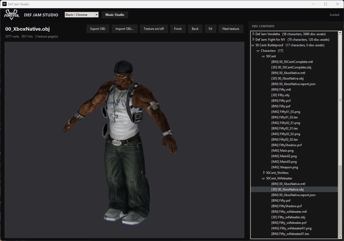 AEWModForever's tweet photo. 🚨 DEF JAM TOOL DEV UPDATE 🚨

The tool keeps getting bigger.

 We're building a massive Character Library featuring characters from across the Def Jam series, 50 Cent: Bulletproof, and original community creations.

 We've officially been able to rip and extract the characters from 50 Cent: Bulletproof, opening the door for even more cross-game support.

 We've also added a native Music Player directly into the application, letting you listen to soundtracks from Def Jam Vendetta, Fight for NY, 50 Cent: Bulletproof, Def Jam: Icon, and more while you work.

On top of that, the integrated Audio Tool will let you inject and replace any song in-game, making it easy to create custom soundtracks, menu music, entrances, and complete audio overhauls—all without leaving the application.

Our goal is simple: build the ultimate all-in-one hub for Def Jam modding.

More development updates coming soon. 👊🔥

#DefJam #FightForNY #DefJamVendetta #50CentBulletproof