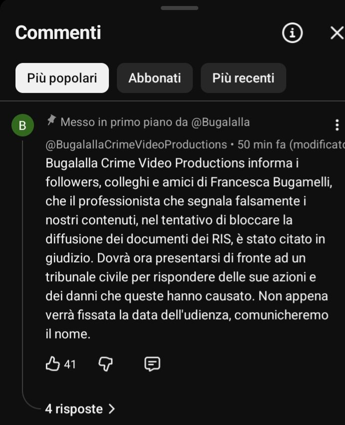 AnaisCc5459435's tweet photo. #Garlasco Commento dall'ultimo video di Bugalalla ‼️ https://t.co/9HLT3DhYe6