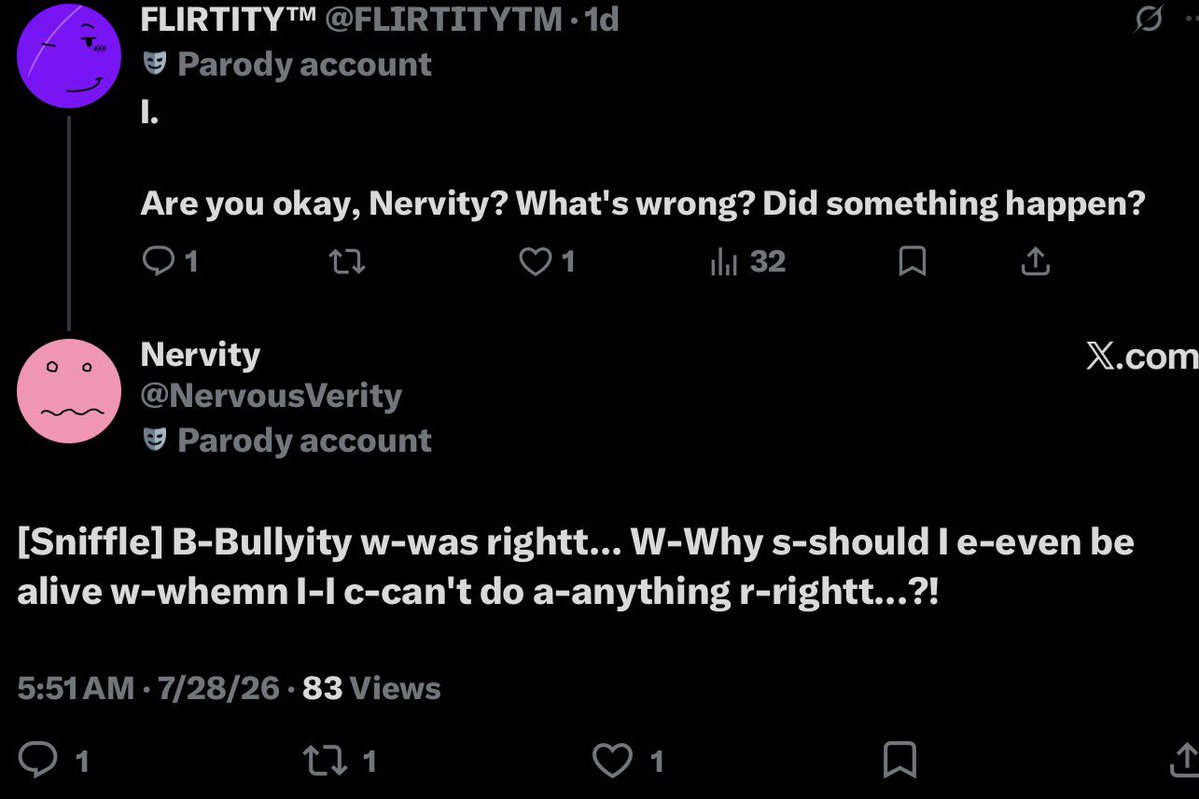 BULLYITY's tweet photo. @NervousVerity YOU BASICALLY JUST SNITCHED ON ME TO THAT FLIRT IDIOT BY TELLING THEM WHAT I SAID TO YOU!!! https://t.co/Ff35ZKN4TO