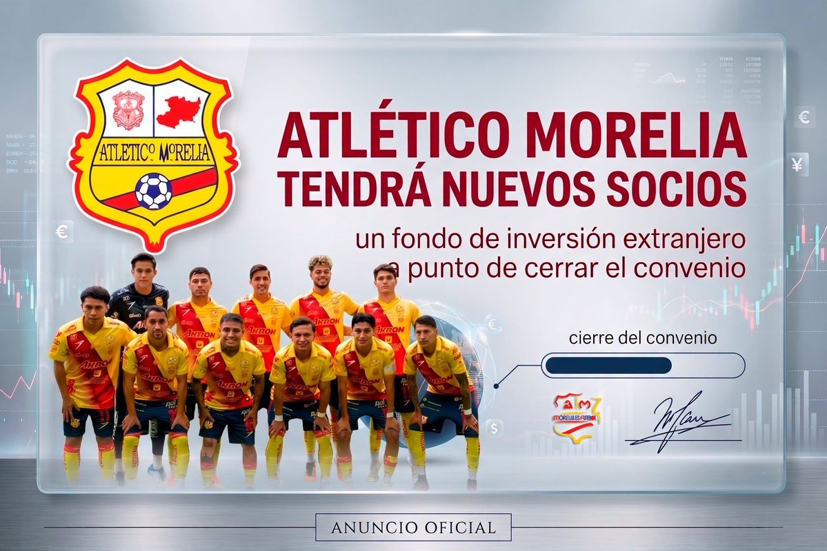 MoreliaEsFutbol's tweet photo. Nuevos inversionistas en Morelia!

Con información de Ecos del Quinceo, se puede asegurar q se vienen nuevos tiempos para el Atlético Morelia pues se ha llegado a un acuerdo con un fondo de inversión estadounidense que vendría a trabajar por el equipo. https://t.co/qgPbZYvGlo