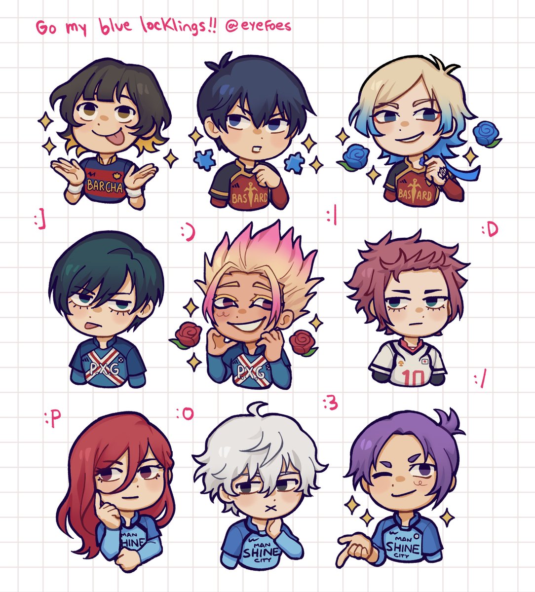 eyefoes's tweet photo. chibis of (some) of the guys #bluelock #bllk https://t.co/WUCaXSnfPn