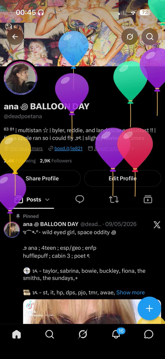 ana ꩜ BALLOON DAY tweet media