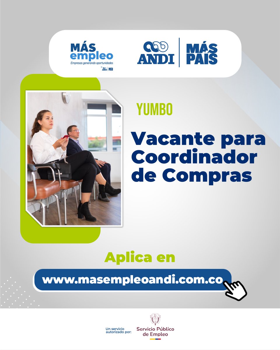 MasEmpleoAndi's tweet photo. 📍 ¡Yumbo, sigue tu camino profesional!

🛒 Se solicita 1 Coordinador(a) de Compras con visión estratégica.

🚀 Postúlate hoy 👉 https://t.co/vz1soH1FMA https://t.co/UfZ1ak4vK0
