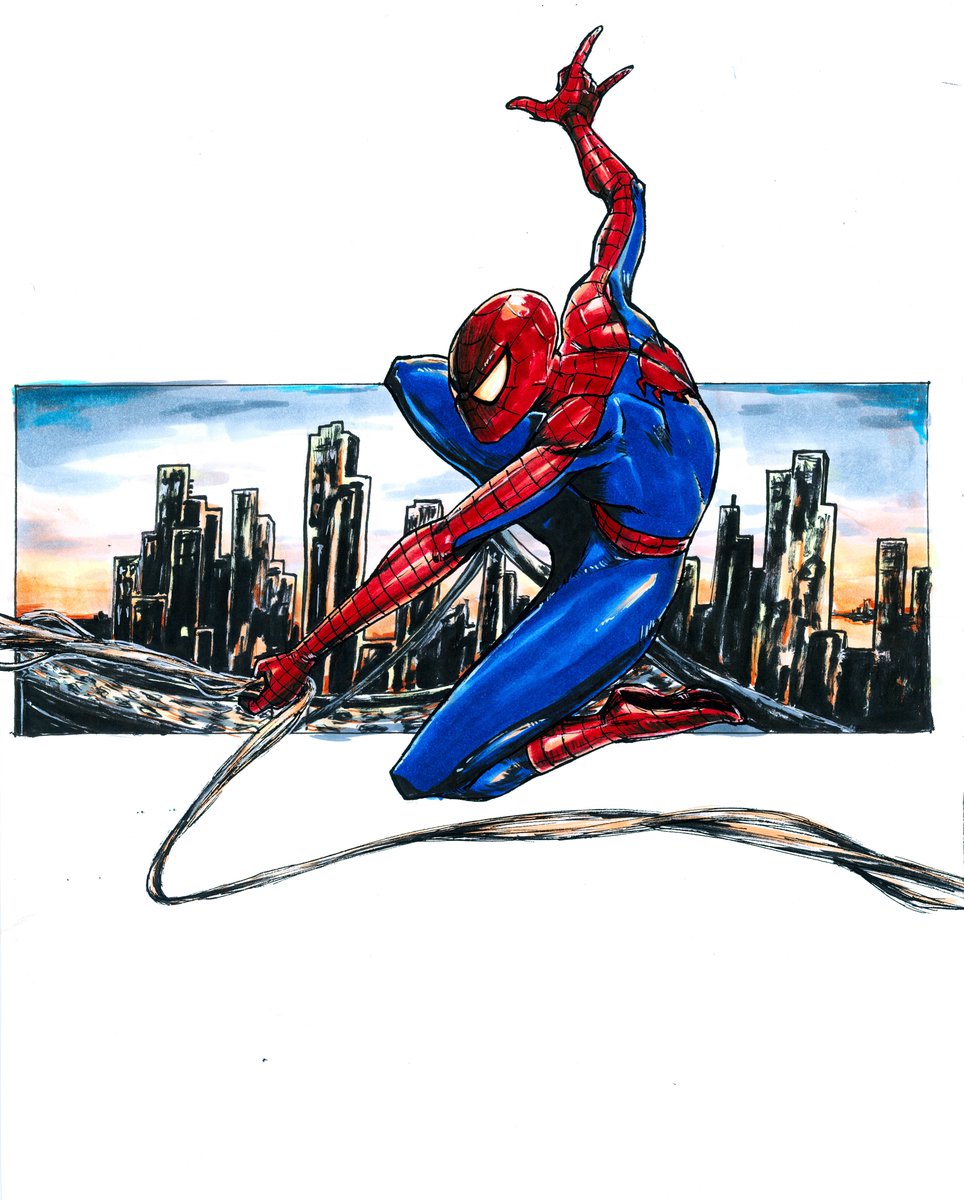 DreballinArts's tweet photo. Had to draw Spidey again, I'm seeing him everywhere.

I'm pretty sure that's how a back looks, right? #spiderman https://t.co/YhWAdKgJrp