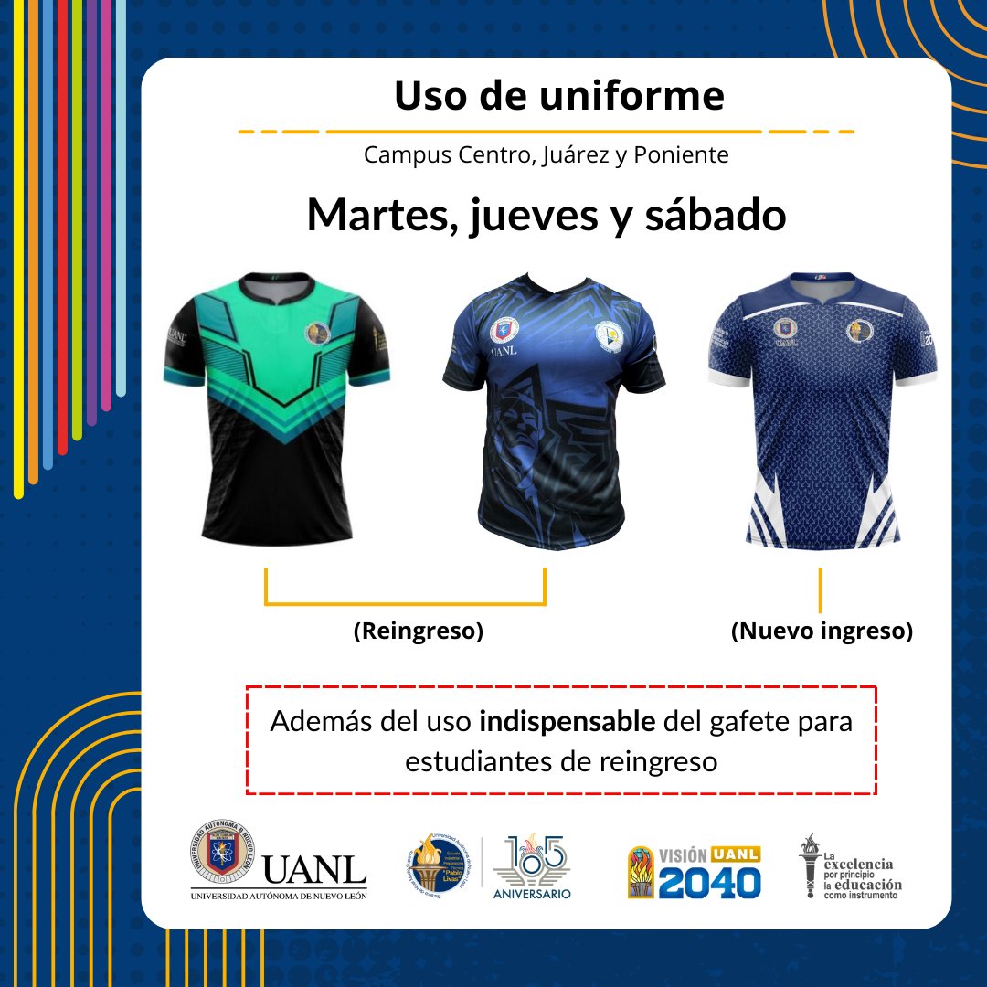 EIPTPL's tweet photo. 🏫 Compartimos la asignación del uso del uniforme por días aplicable a partir del inicio del semestre Agosto-Diciembre 2026 a partir del próximo 3 de agosto en nuestros campus Centro, Juárez y Poniente. https://t.co/6lIPRgjr6M