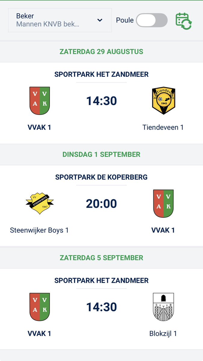 LodewijkDanser's tweet photo. Bekerindeling VVAK https://t.co/K9Y8YrXOex