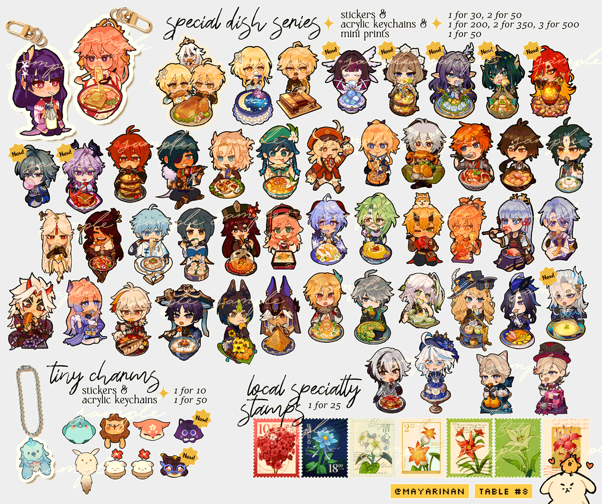 mayarinan's tweet photo. [RTs 💕]

hi!! super late but here's my #HoYoFESTPH catalog! lots of new stuff (and more to come on the weekend...?!)

i'll be at table #8 with wengeuuu c: see you there! 💛

[1/2]

#HoYoFEST2026 #HoYoFESTPH2026 https://t.co/KQOYDovhtc