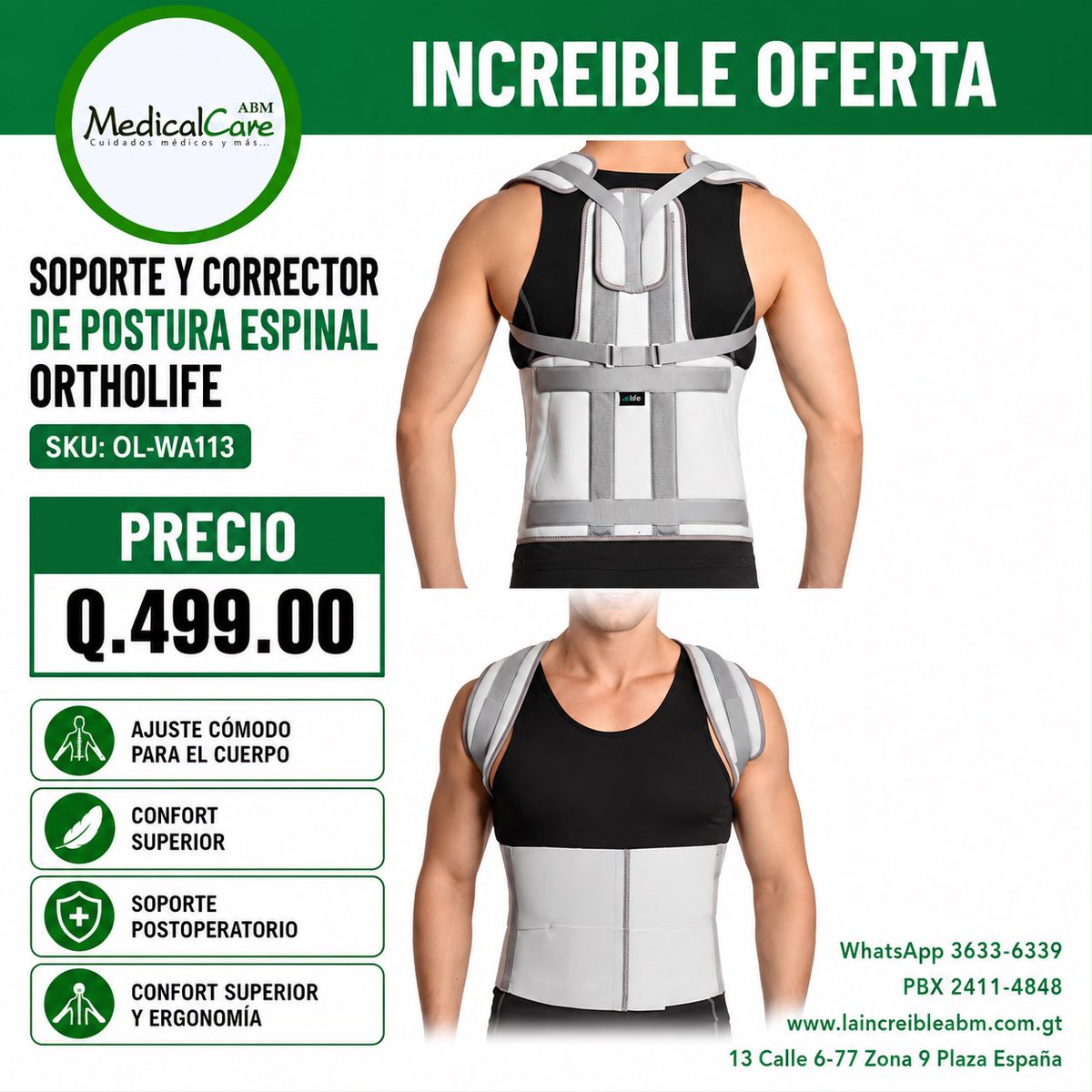 LAINCREIBLEABM's tweet photo. 🧍‍♂️💙 ¡Mejorá tu postura, mejorá tu bienestar!

El Soporte y Corrector de Postura Espinal ORTHOLIFE brinda soporte y ayuda a mantener una alineación adecuada durante el día.

📲 WhatsApp: 3633 6339
🌐 https://t.co/eZA4FJObAD

#LaIncreíbleABM #Ortholife #CorrectorDePostura #Salud https://t.co/ZAcYDhGZ0V