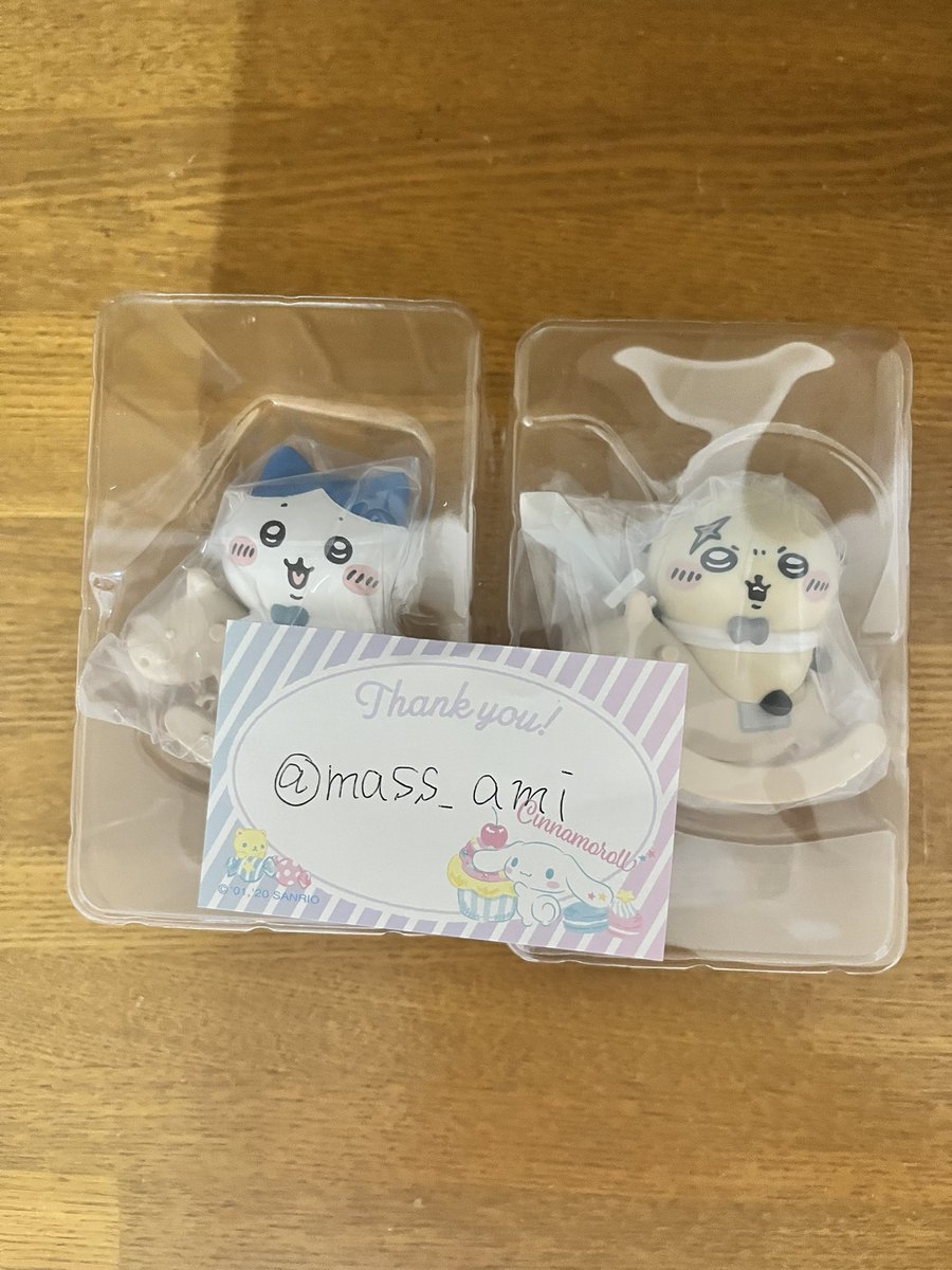 mass_ami's tweet photo. 交換
ちいかわ GPSBOX
ゆらゆらmokuba 木馬
フィギュアコレクション

譲▶︎ハチワレ、ラッコ

求▶︎ちいかわ

郵送希望、場合によっては都内手渡し可
検索からもお気軽にお声がけください。
リプお待ちしております。 https://t.co/pN1K1DxM13