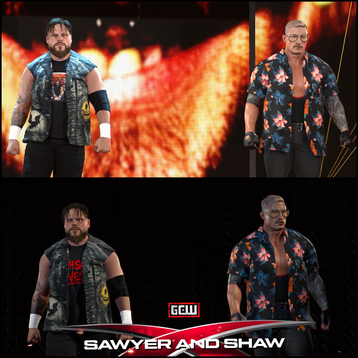 SniperBMT2K's tweet photo. Joseph Sawyer and Samuel Shaw updated @PWRevolver gear is now uploaded! #WWE2K26

Tags
-JOEGACY/DEXTERLUMIS
-ABC2K
-SNIPERBMT

Includes
- Shaw and Sawyer’s recent gear
-2 Shirt Options for @JoeGacy based off his recent merch drops

I really hope they get signed together ⭕️ https://t.co/5qW0RWqmU0