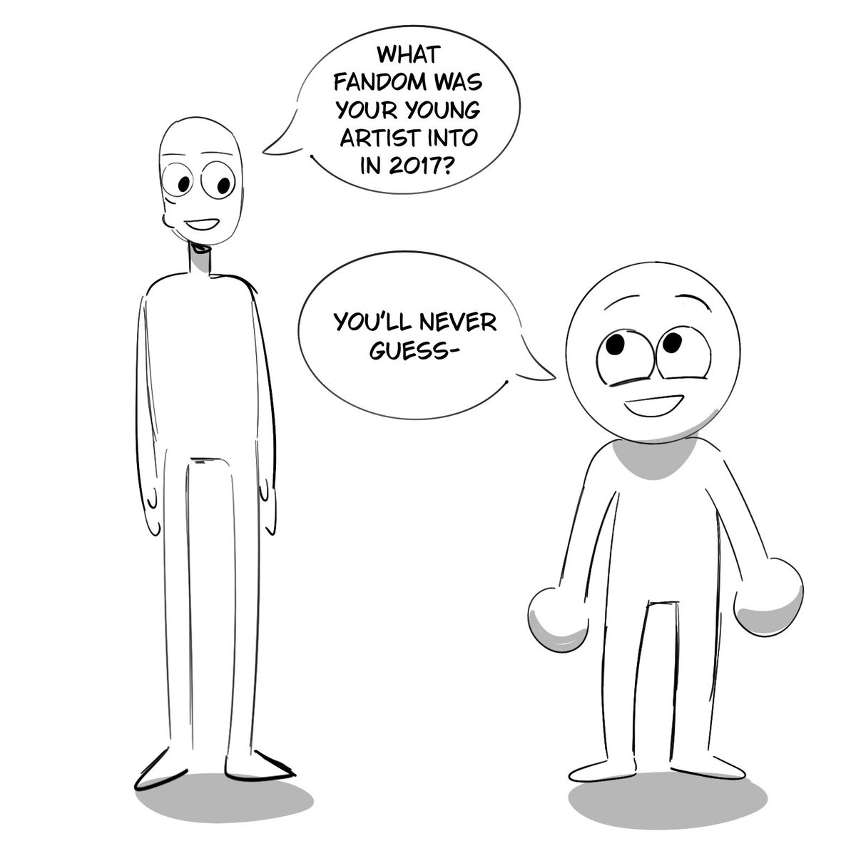 PricklyJim's tweet photo. I love guessing what fandoms artists were in by their artstyles https://t.co/TXwUKUFtJE