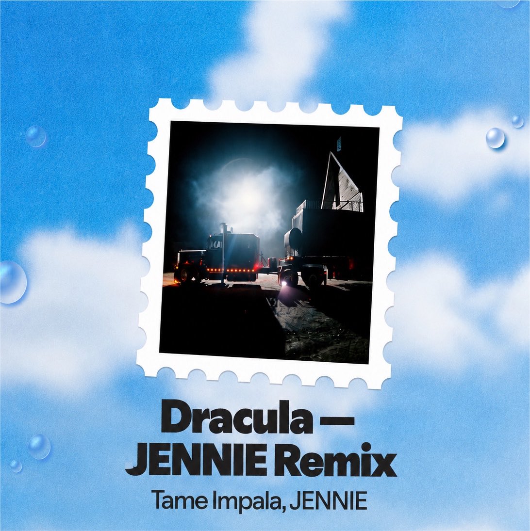 TheePopCore's tweet photo. “Dracula - JENNIE Remix” by Tame Impala &amp; JENNIE has won Spotify’s ‘Song Of The Summer’ award. https://t.co/6ABS4JkYT3