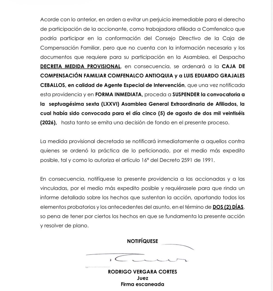 FicoGutierrez's tweet photo. ‼️La Justicia pone freno a Petro en su intención de tomarse a COMFENALCO. A dos días antes de dejar su nefasto gobierno. Esta quería ser su última jugadita contra Antioquia. 
Pronto cesará la horrible noche 🇨🇴 https://t.co/v6qyyHxEdX