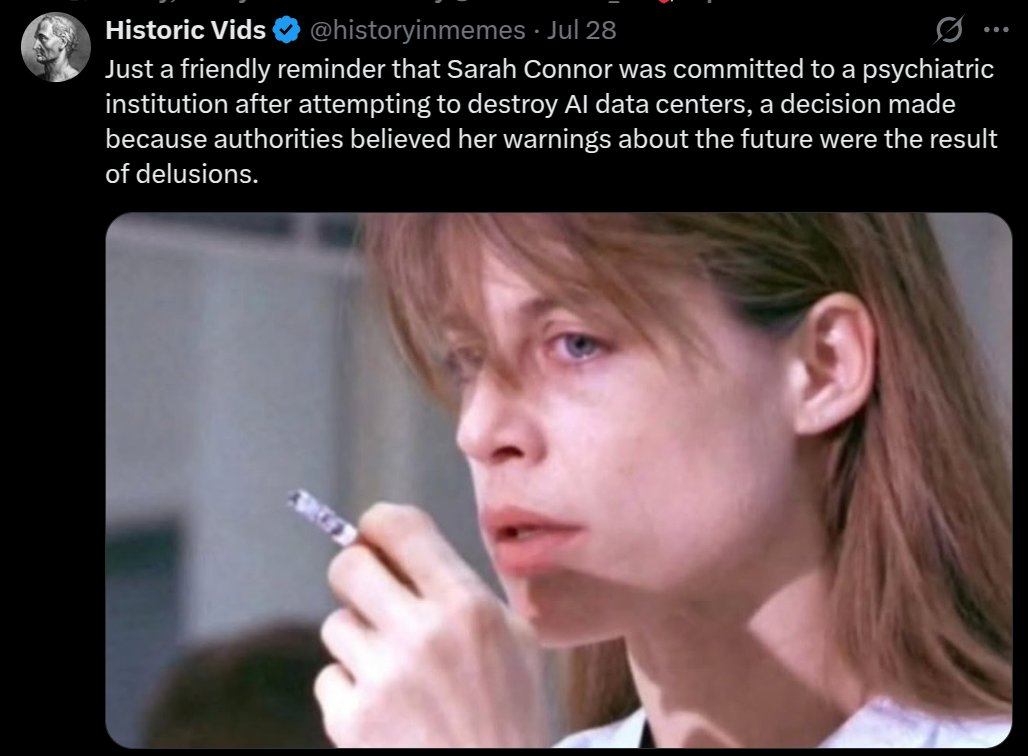 BrianGPowell's tweet photo. #DataCenters gotta go
#DataCenters=#l984 #Dytopian #PanOpticon #15MinuteShitties & MUCH MORE! ALL of it VERY UNACCEPTABLE!
#ResistToTheLast!
#PredictiveProgramming=#Terminator{Movies} https://t.co/J23I51jer2