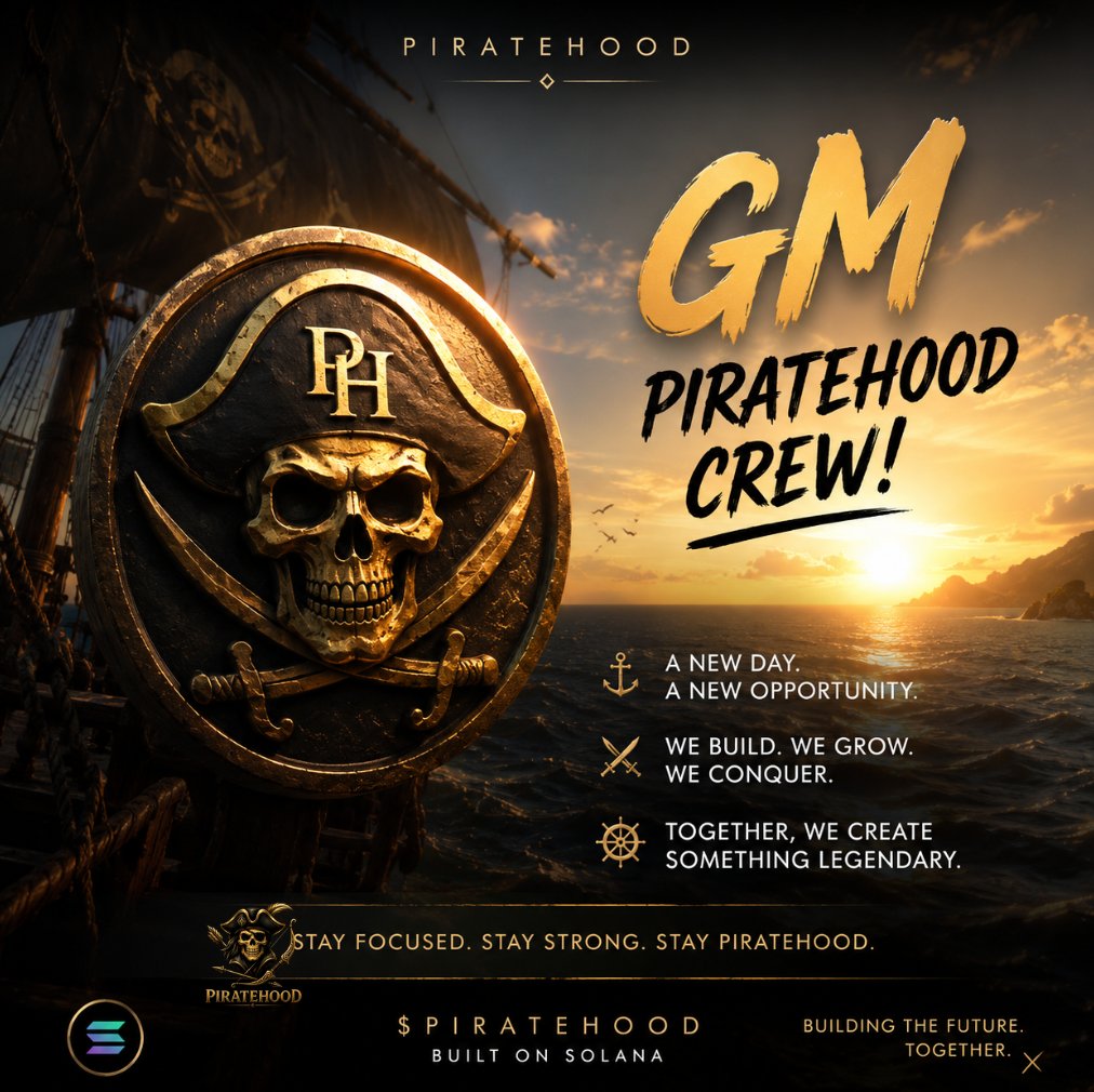 Piratehoodonsol's tweet photo. ☀️ GM, Piratehood Crew!

A new day means another opportunity to build, learn, and move one step closer to our goals.

Every contribution matters. Every improvement counts.
Wishing everyone a productive day, let’s keep sailing forward together.

#Piratehood #Solana #Launchpad #TokenLaunch #Web3 #Crypto #BuildInPublic #DeFi