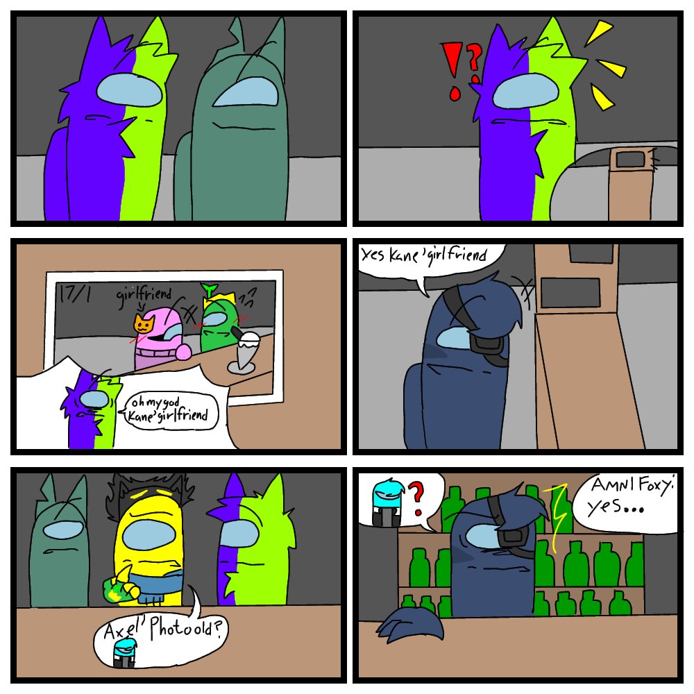 FoxyAmni's tweet photo. #AmongUs #amongusfanart  #amonguscomic #amongusOC https://t.co/iPVtoMQVWC