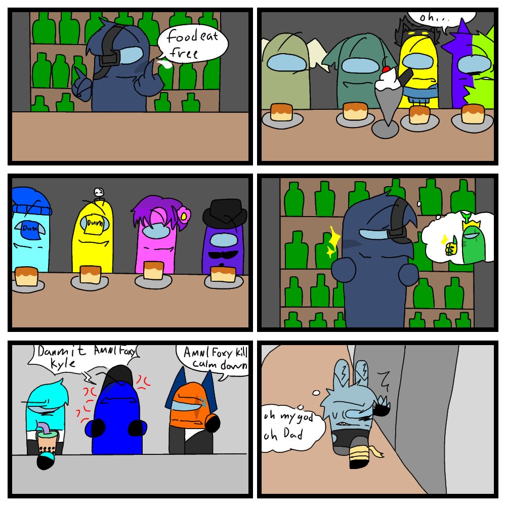 FoxyAmni's tweet photo. #AmongUs #amongusfanart  #amonguscomic #amongusOC https://t.co/iPVtoMQVWC
