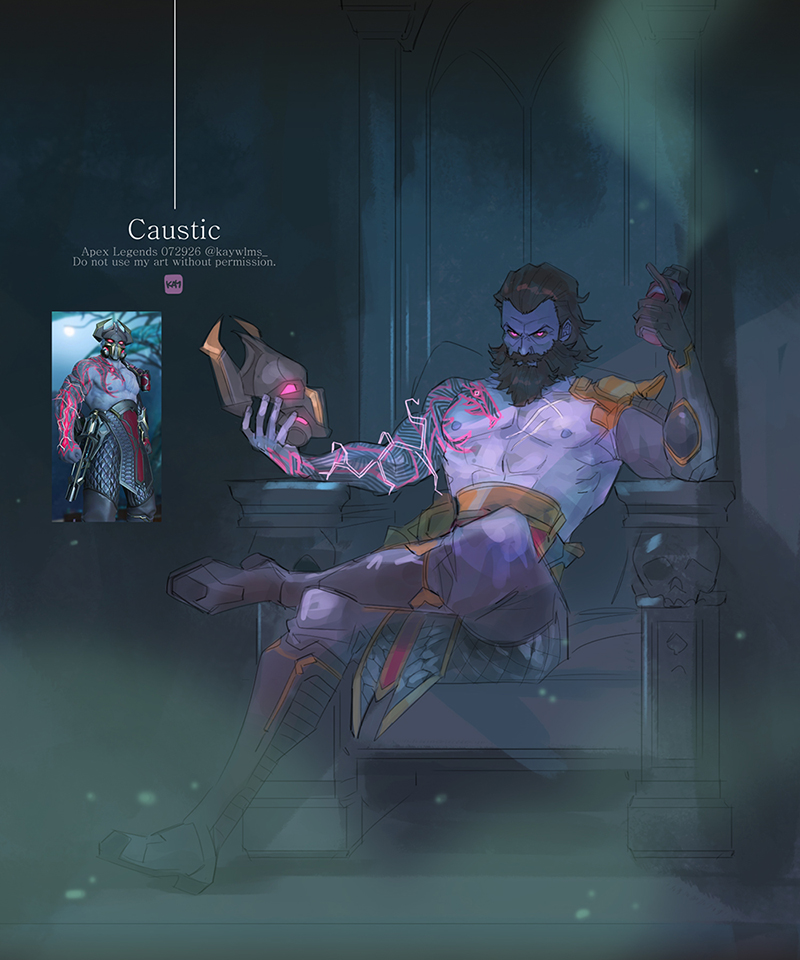 kaywlms_'s tweet photo. He reminds me of God of Death or something - cool skin!! https://t.co/JMvkw93gqA