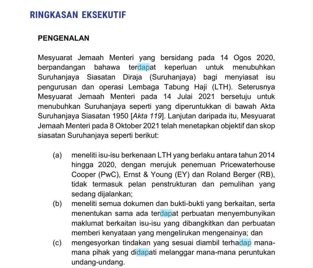 dugongbebal's tweet photo. Baru pengenalan dh jumpa banyak rujukan terhadap DAP dalam laporan RCI Tabung Haji. Bayangkan 252 m/s mcmna 😭 https://t.co/q3sl8HXt5X