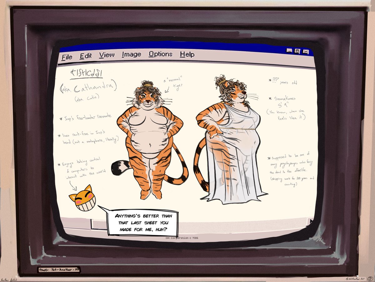 YetAnotherArt's tweet photo. Last but not least, the terrible tiger herself: Catie!
#tigerday https://t.co/t9hVA91N6z