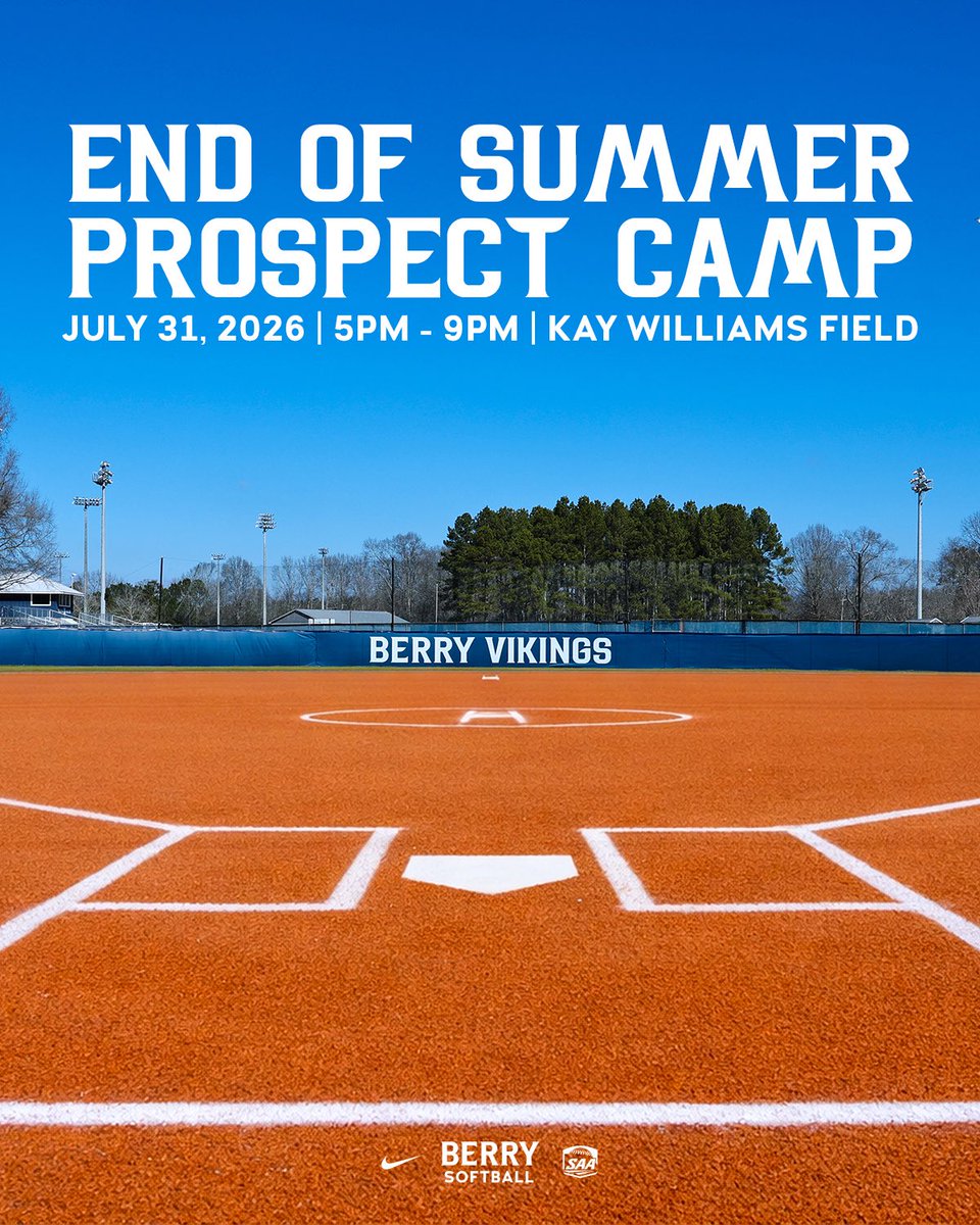 BerrySoftball's tweet photo. 🚨 CAMP SCHEDULE UPDATE 🚨

Due to the potential for inclement weather, our End of Summer Prospect Camp has been rescheduled to Friday, July 31, from 5 PM to 9 PM.

Please check your email for updates and additional information!

#WeAllRow https://t.co/E2WbAx9azD