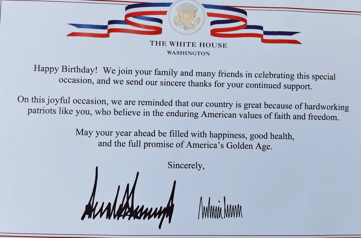 pcysngo25's tweet photo. Very honoured to receive wishes for my birthday from the WHITE HOUSE ,Washington https://t.co/IeMnsLX8Hh