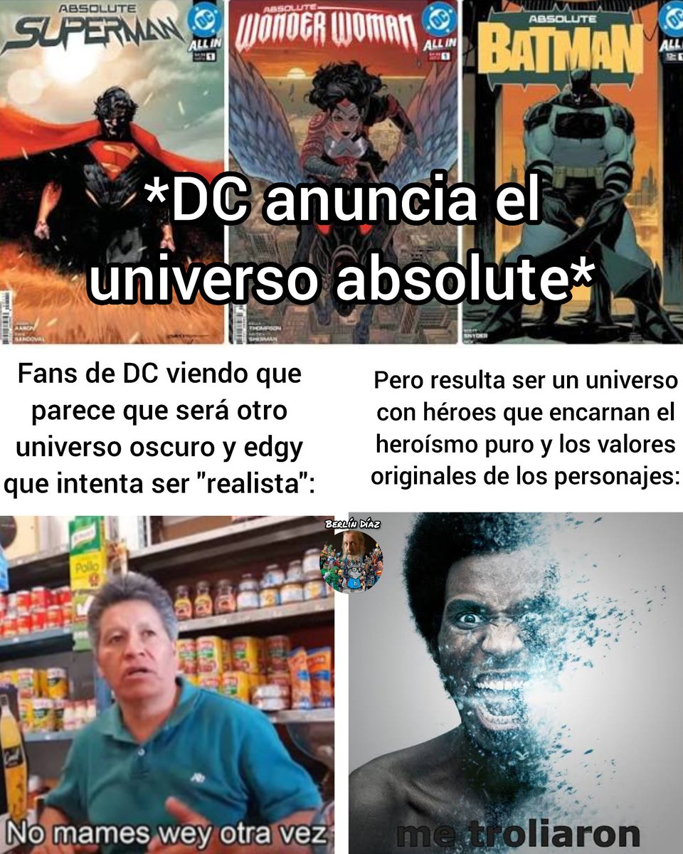 BerIn_Diaz's tweet photo. Es curioso que la propia DC jugara con la idea de que también sería otro universo todo oscuro con personajes edgy.

Para que al final el mensaje fuera que no importa qué tan oscuro sea el universo, los héroes pueden seguir luchando por un mundo mejor. https://t.co/2o5qWc3WRi