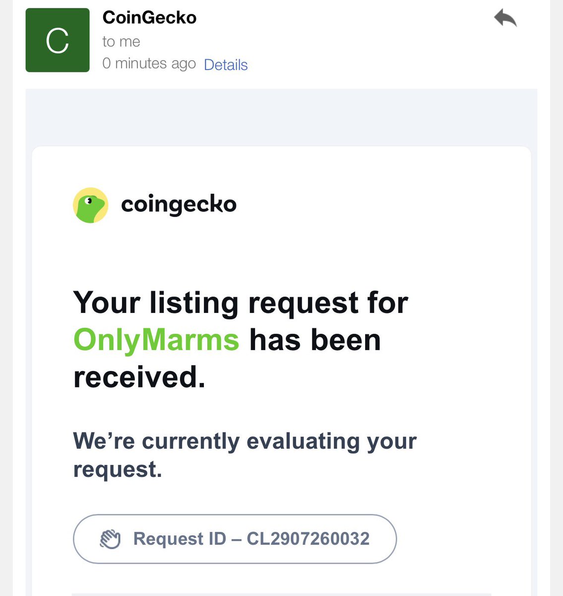 OzknOguz's tweet photo. $OnlyMarms is next on CoinGecko. 🚀

Big things are coming. Keep stacking your bags while you still can,jeets will be watching from the sidelines

@coingecko wys?
Request ID – CL2907260032 https://t.co/NKxaR80dnZ