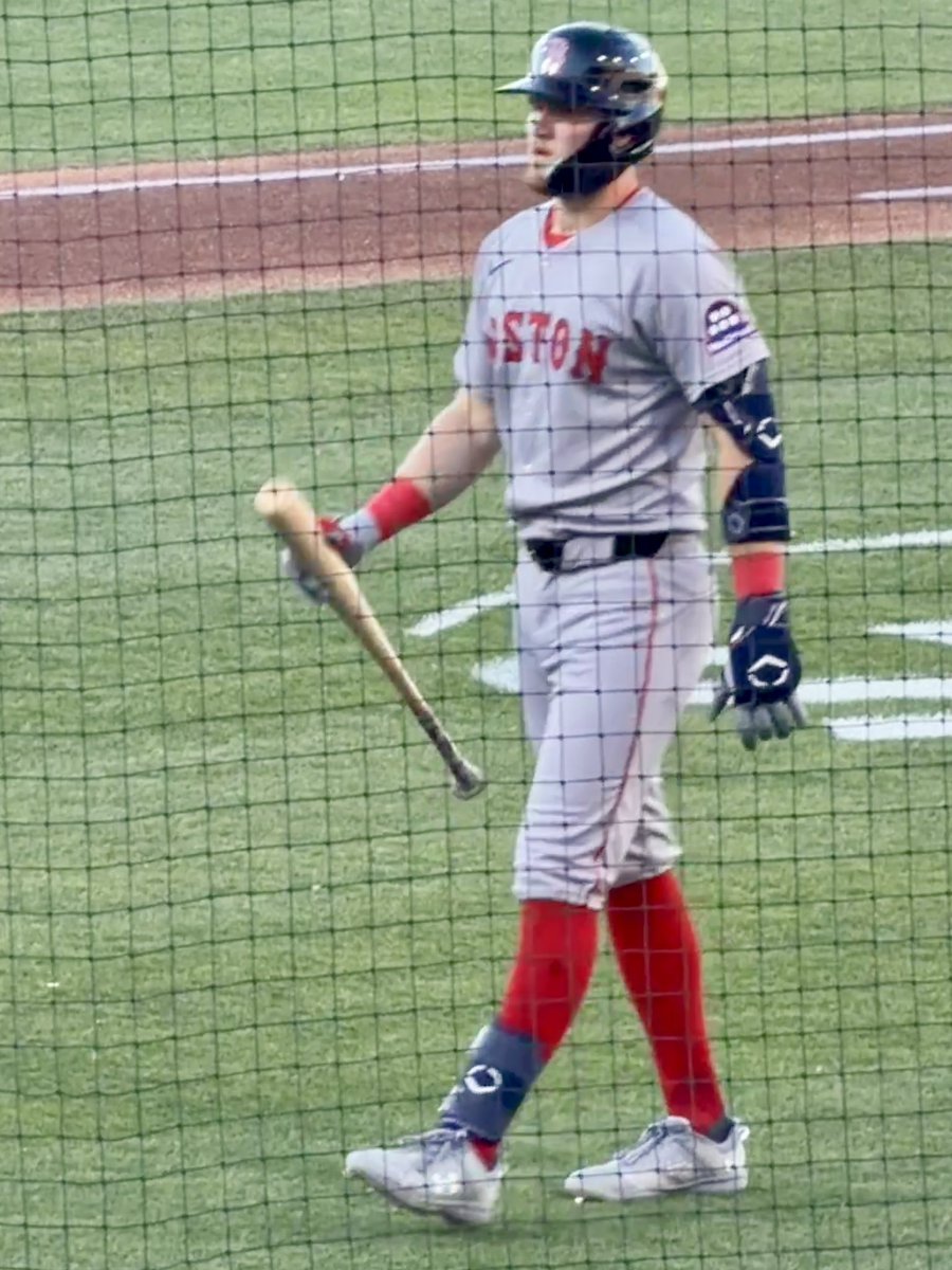 DeweyGator's tweet photo. @Madisonhickey2 @RedSox I was standing and clapping when he was coming up for his first at bat. 😔 https://t.co/yQpVom9CmY