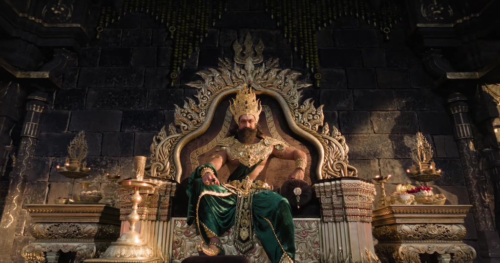 Its_CineHub's tweet photo. YASH IS EPIC and has REDEFINED the TERM CALLED SCREEN PRESENCE in #RamayanaTrailer 🔥🔥🔥💥💥💥💥

Literally speaking, he is looking like a CRAZY BEAST who is there to EAT EVERYONE, gonna get LOUDEST CHEERS despite playing the MOST EVIL CHARACTER.. UNIMAGINABLE AURA HERE 🧨🙏🏻 @TheNameIsYash