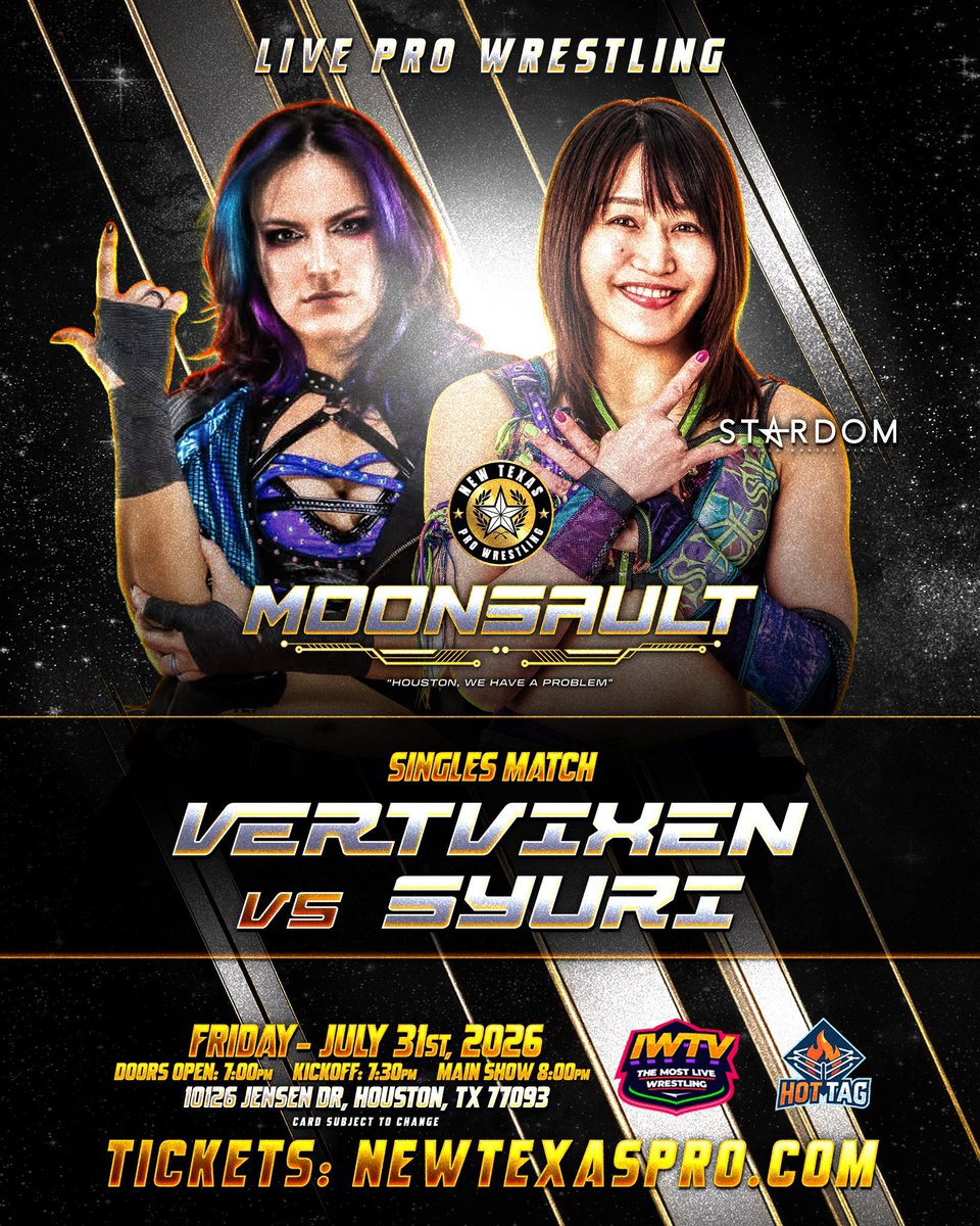 SumieSakai's tweet photo. ⭐️Where to catch STARDOM Wrestlers THIS WEEK⭐️

July 30th.(THU) @NewTexasPW @HappinessProW @waterloowresco @BorrachoProATX 

🎟️ https://t.co/MzkYozVsAo

July 31st.(FRI) @NewTexasPW 

🎟️ https://t.co/D2MO54fs8H https://t.co/NuP61OTJRZ