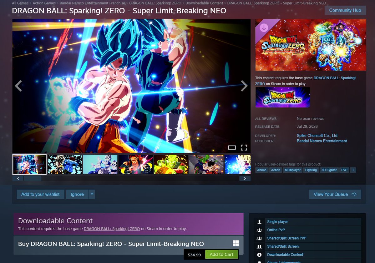 Blue_Ruby_52's tweet photo. 35$ checks out honestly.
considering this is around the same price as the season pass, i aint mad at it.🤷‍♂️Bandai can definitely go to hell for making Spike rush this out, but aye. i think they cooked with this. better late than never. https://t.co/7mJhkLbLT6