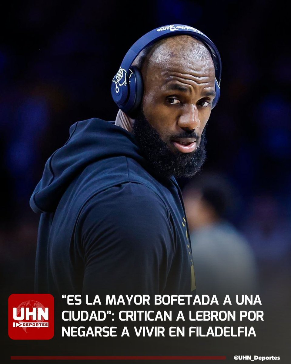 UHN_Deportes's tweet photo. 🇺🇸‼️ | ¡ESTALLÓ LA POLÉMICA! — Tras confirmarse su llegada a los 76ers, LeBron James desató una ola de indignación al revelarse que planea residir en Nueva York y viajar en helicóptero a los partidos. Personalidades como Dave Portnoy cargaron con dureza contra el 'Rey', tildando de humillación y bofetada su rechazo a vivir en Filadelfia.