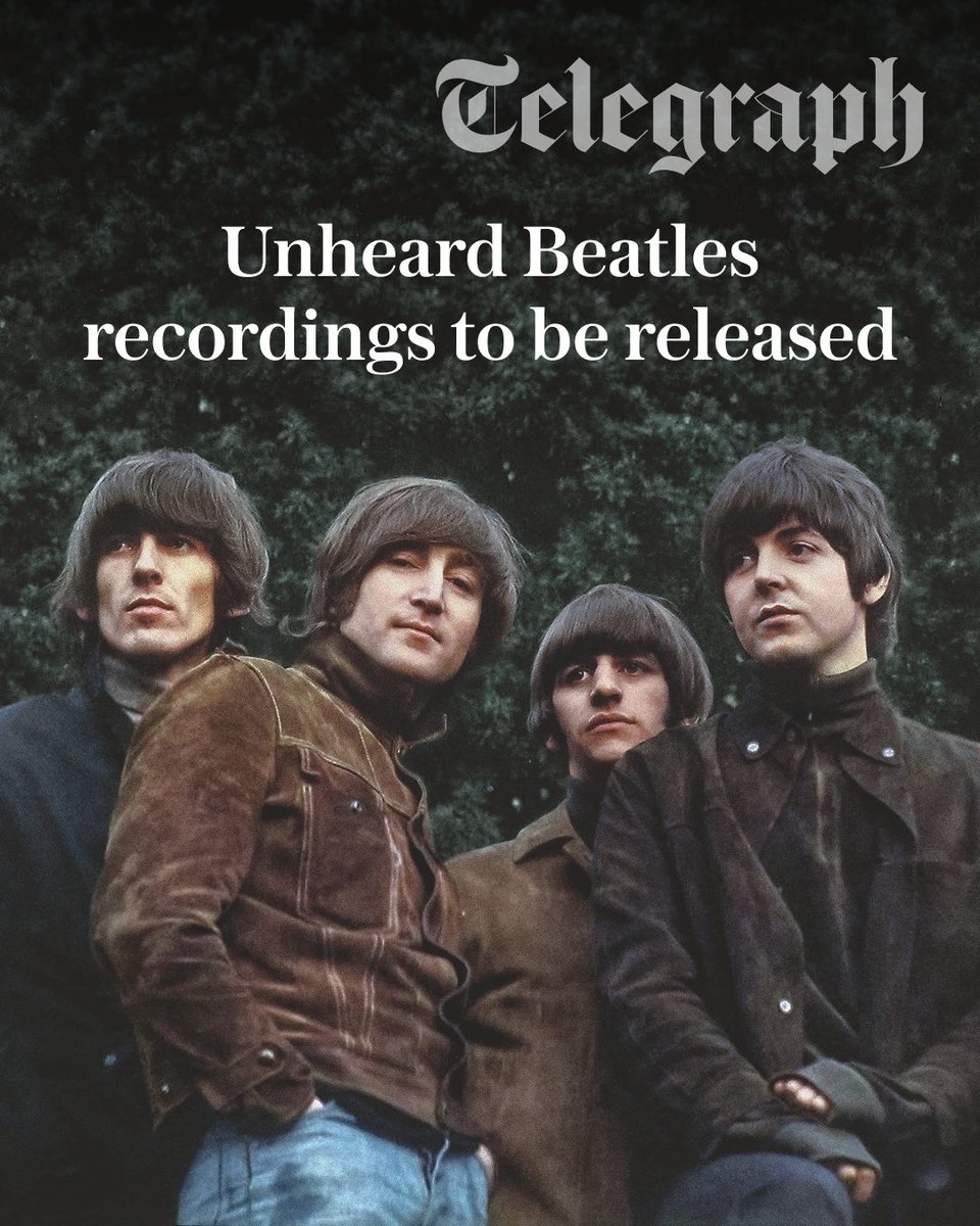 Telegraph's tweet photo. Unheard recordings of Beatles songs will be released in a new edition of the band’s album Rubber Soul.

The Super Deluxe edition arrives in early October with a John Lennon song outline of the unknown Little Girl.

🔗 https://t.co/Lbr8PrZXNQ https://t.co/jt8JiHpMVh