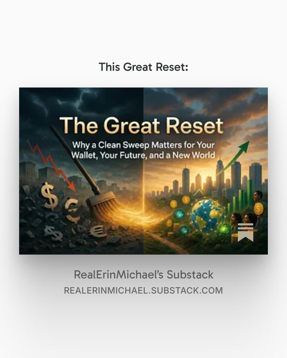 Real_Val_Jeanne's tweet photo. Clean sweep in the 2026 Midterms is the key to unlocking this new global order with our allies.
https://t.co/71JTIwymoC 
This Great Reset: Why a Clean Sweep Matters for Your Wallet, Your Future, and a New World #SaveAmericaAct #MonetaryReform #GoldStandard #Bitcoin  #2026Midterms https://t.co/qi99npaOSm