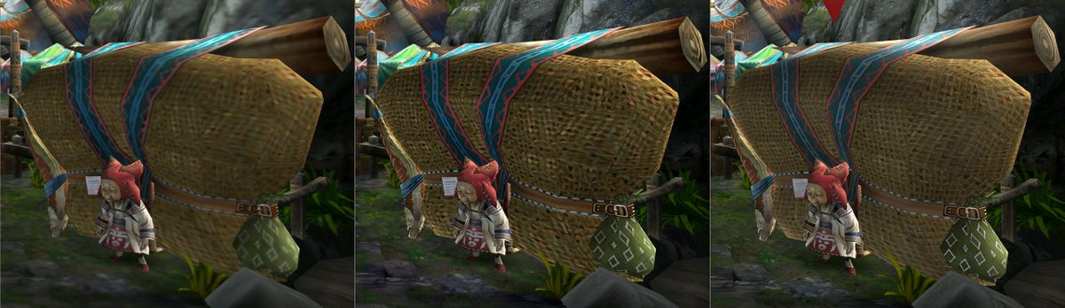 ErikK194's tweet photo. 3DS → NGRP v1.2.1.1 → current MasterLine WIP

Not just an upscale: multiple material reconstructions, manual selection and correction, plus restored alpha masks.

The goal is cleaner structure, correct material identity and a result closer to the original design. #mh3u #raccu https://t.co/nzKRnUTpHs