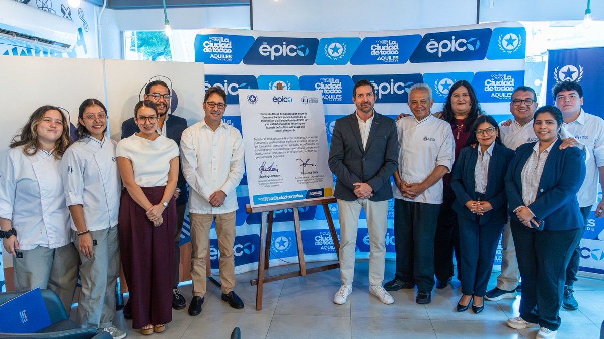 EpicoGye's tweet photo. ¡ÉPICO y la Escuela de los Chefs de Guayaquil fortalecen emprendimientos del sector gastronómico! 💙🙌🏻

Esta alianza estratégica promoverá la formación, la innovación y el desarrollo de iniciativas que impulsen el crecimiento del ecosistema emprendedor de Guayaquil.

#AquiEstamos https://t.co/YkHQkxYQVD