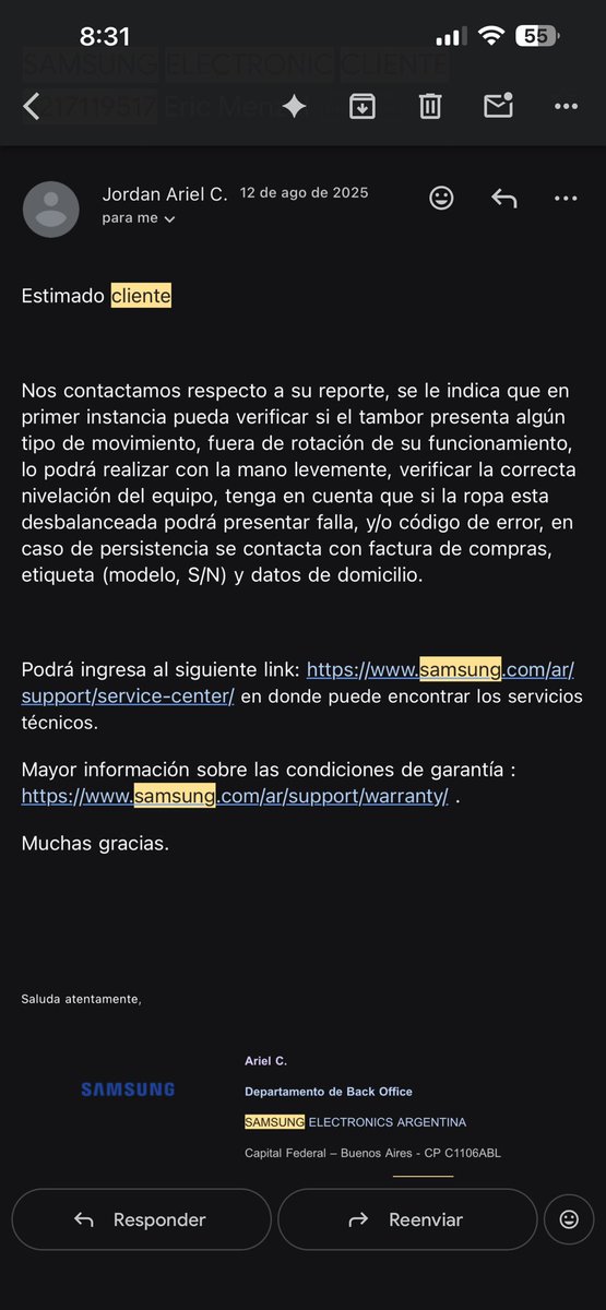 cirmengar's tweet photo. @Tepe7 @majogm Me pasó igual, tuve que ejecutar la garantía a los 11 meses (casi no llego), le cambiaron uno de los contrapesos. Por suerte respondieron y luego funcionando 10 puntos. Te recomiendo activar la función que ayuda a optimizar la energía https://t.co/oUERu7kbo2