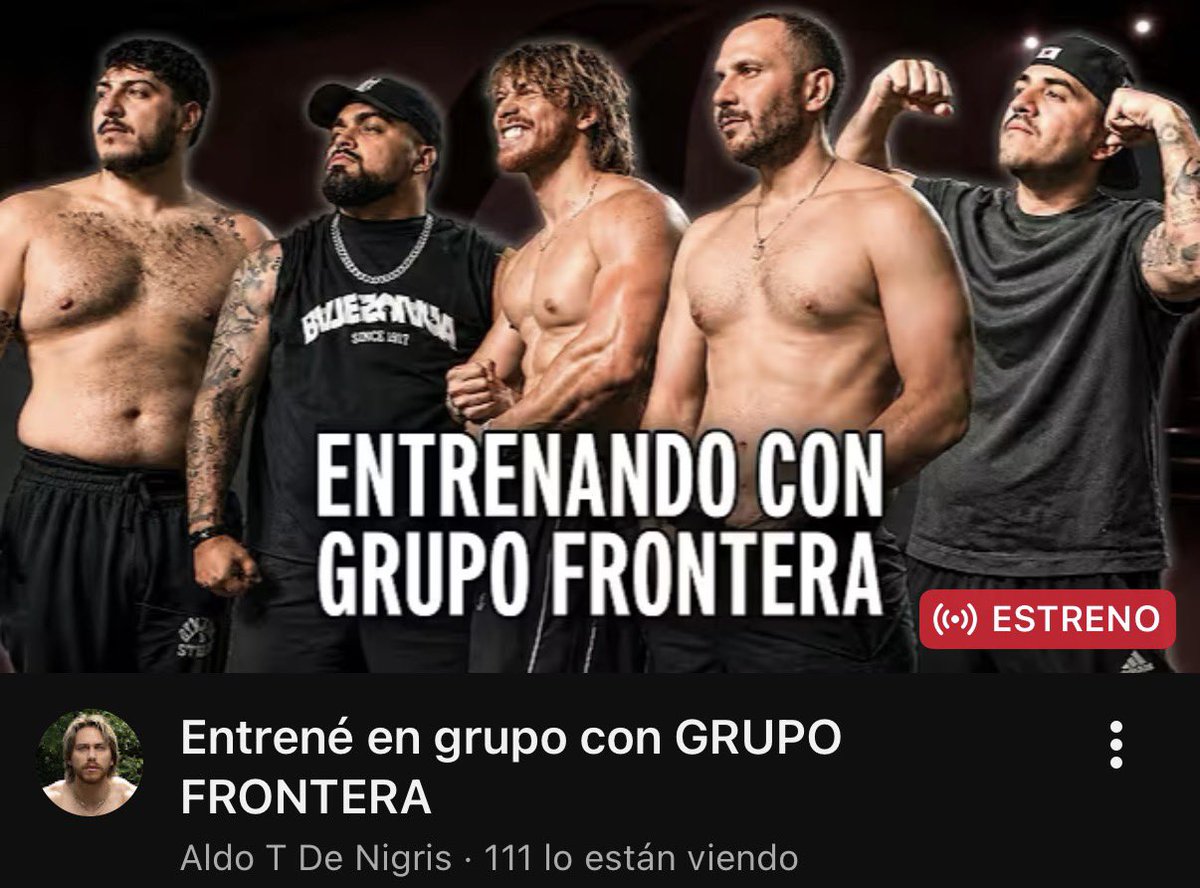 DondeEstaAldo's tweet photo. 🎥 Hermanas córranle al canal de Aldo, ya empezó la transmisión del nuevo vlogcito “ENTRENANDO CON GRUPO FRONTERA”💪🏽🏋️

¿Habrán entrenando con las canciones que llegan al fallo?😜

Les dejamos el link, recuerden dar like, suscribirse y dejar comentarios pero bien bonitos. 👇🏼

🔗: https://t.co/3AVYGLrpqb

(Recuerden unirse a “los aquilitos” si quieren ver la versión extendida)
#AldoTdnWorld
#AquilitosViral
