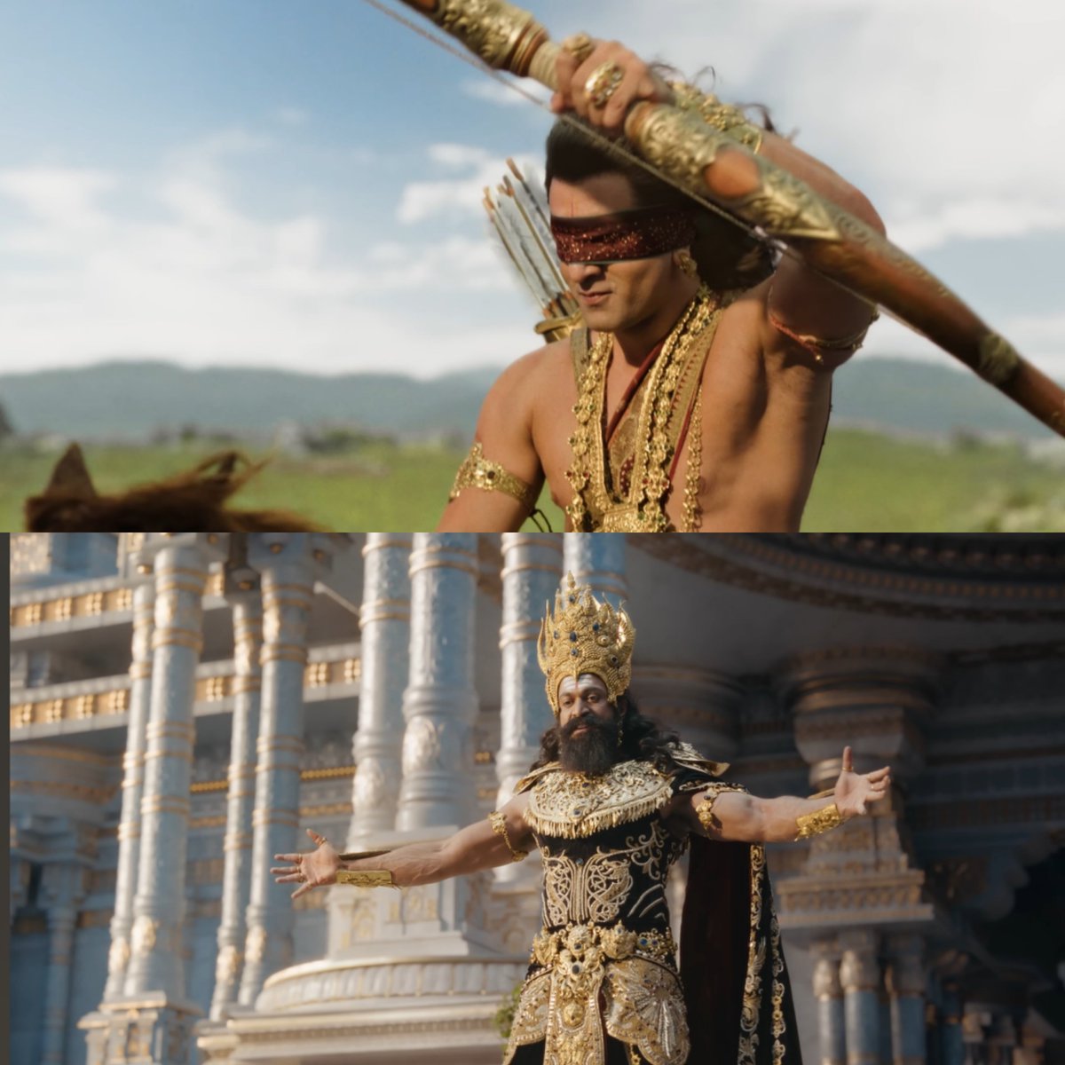 seeuatthemovie's tweet photo. This contrast perfectly capturing the essence of #Ramayana https://t.co/sF52FmFplZ