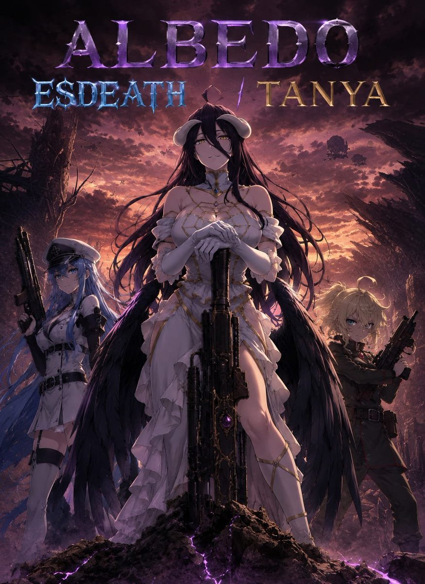 perez981846's tweet photo. Albedo, Esdeath y Tanya https://t.co/ni8HXnz1R7