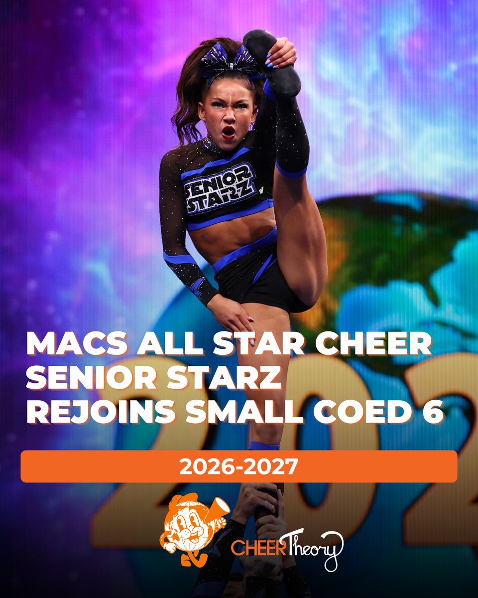 CheerTheory's tweet photo. WELCOME BACK TO SMALL COED 6, SENIOR STARZ! ⭐️ https://t.co/6rag6OAqbV
