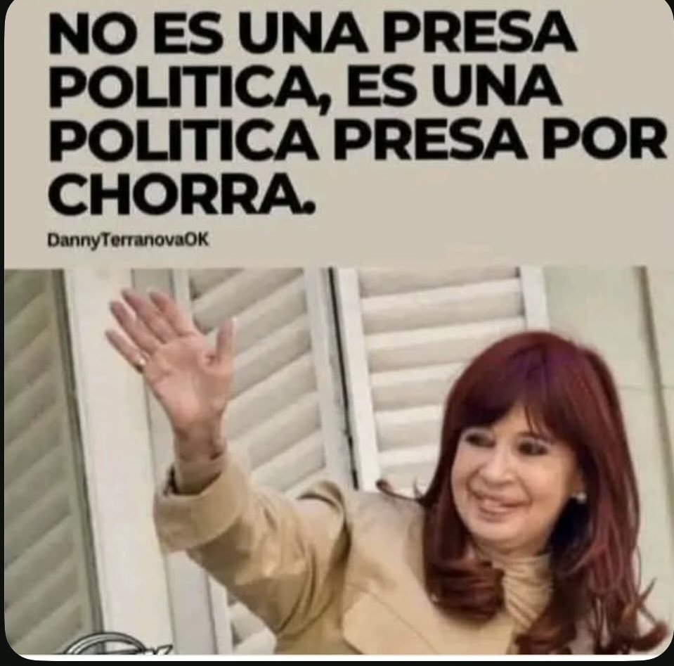 VioletViolett11's tweet photo. Nada tiene que ver la política, fue condenada por el poder judicial. https://t.co/4hIUjY709p