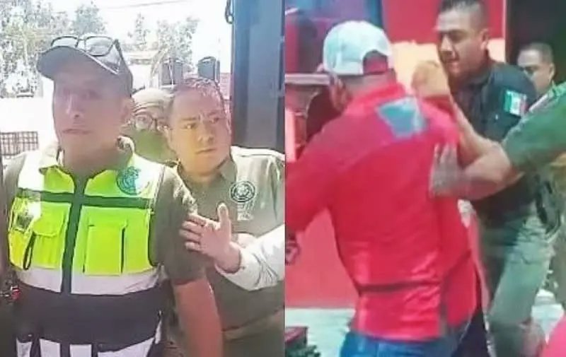 ErgoMxDigital's tweet photo. #SLP 🚨 Un video difundido en redes muestra a al menos seis agentes de la Guardia Civil Municipal de Soledad irrumpiendo violentamente en una vivienda de la colonia La Virgen. Hay daños y denuncias. 🔗https://t.co/i5iTK6FYyO https://t.co/IlVsacOLGB