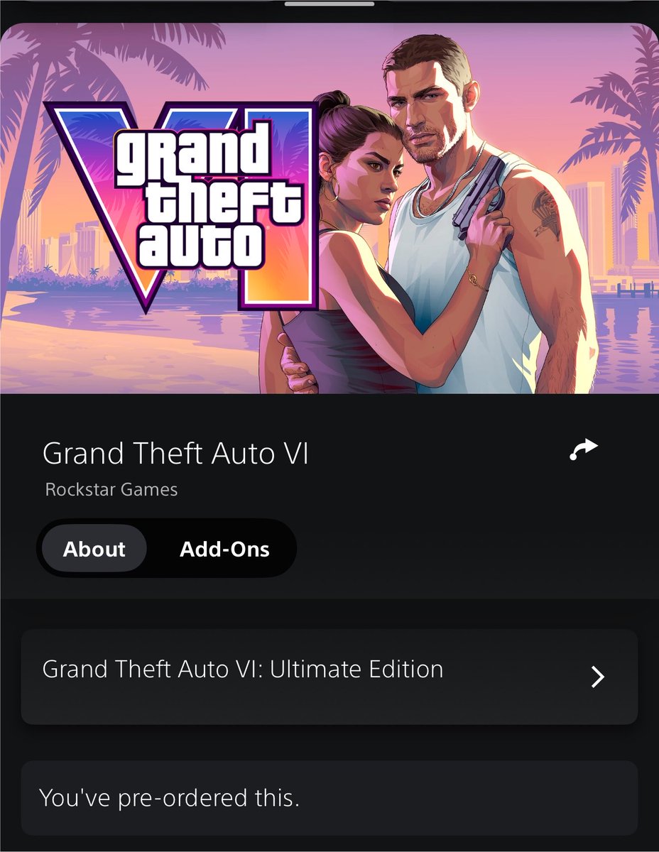 ViceMostWanted's tweet photo. @GTA_Unlimited hard disagree pre-ordered the second that clock struck midnight. it’s rockstar. their track record of making multi generational defining masterpieces is unmatched. https://t.co/9tF4ZyrCrz
