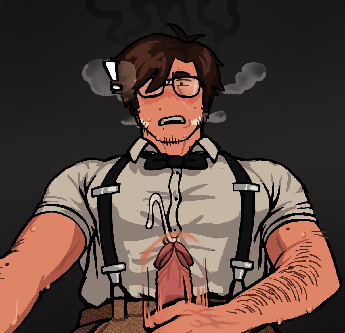 im_leafi's tweet photo. I got lazy OK that's why it's bad... But nerd #william from #TheButchery #nsfww https://t.co/UBlJD7qUWm