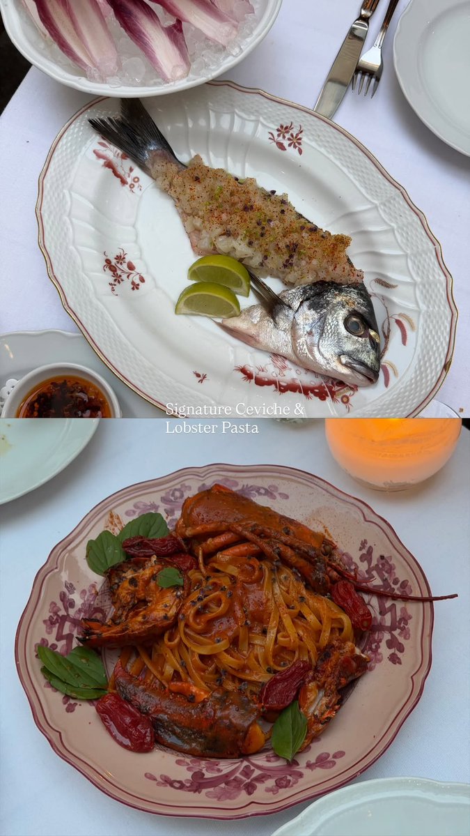SiteCemrePR's tweet photo. ꒰🥧꒱ ⩩ 🍂┆@|cemrebaysel vía instagram stories: «Ceviche de autor y pasta con langosta»

𖥦 #CemreBaysel 𖥦🎀ʺ̤ ⊹🍡◟꙳ https://t.co/SR1E188eMD
