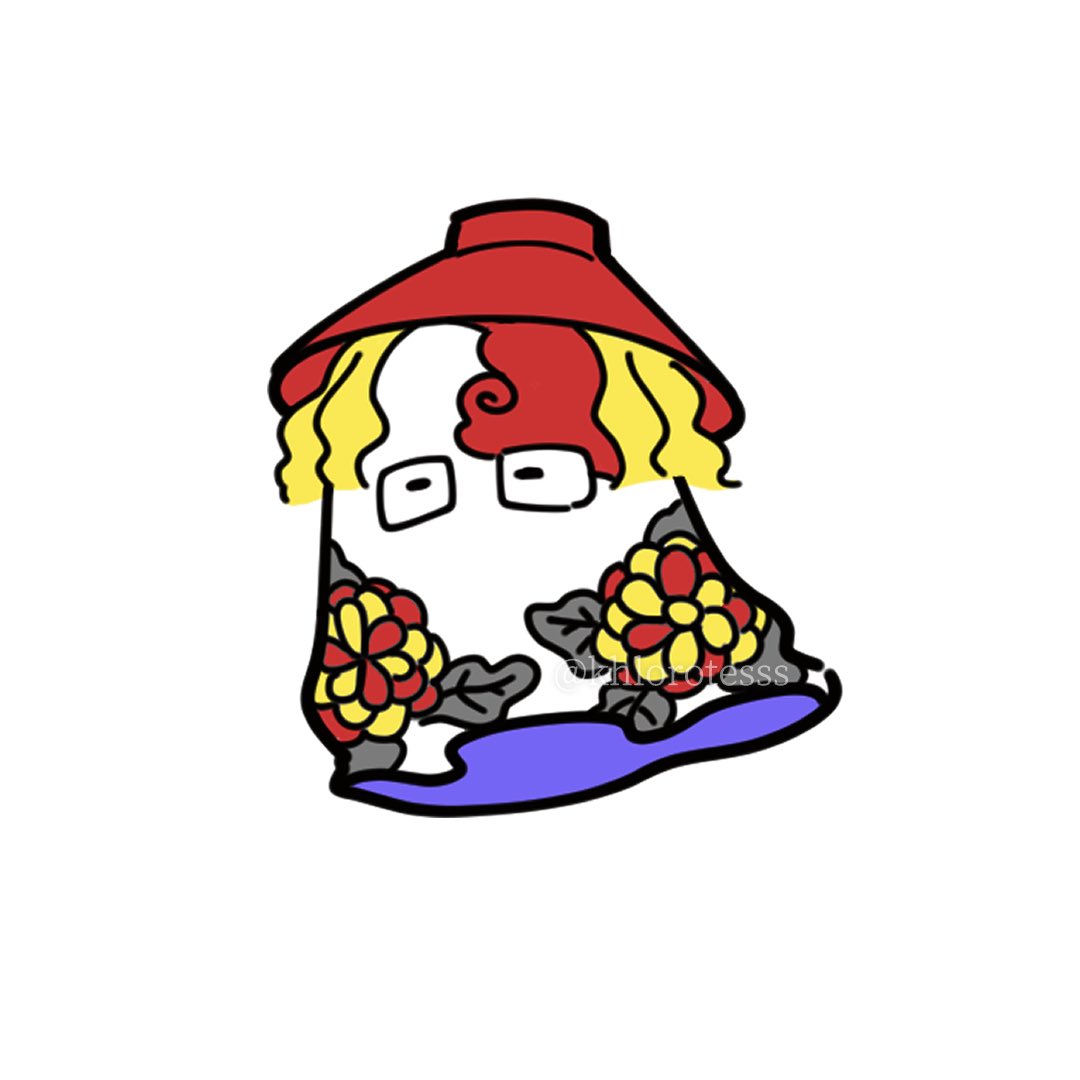 khlorotesss's tweet photo. 今回の主役！

菊に盃のおばけ🍶
九月の10点札で赤い盃が描かれています！
盃に入った文字は「寿」

9/9の重陽の節句は菊の花を飾って菊酒を飲む日でした。
昔ながらのお祝いを表したおめでたい絵柄です。

ステッカーや缶バッジでぜひ宴のおともにお連れください✨

#宴を楽しむ作品展 
#花札おばけ https://t.co/vZtA9LIknb