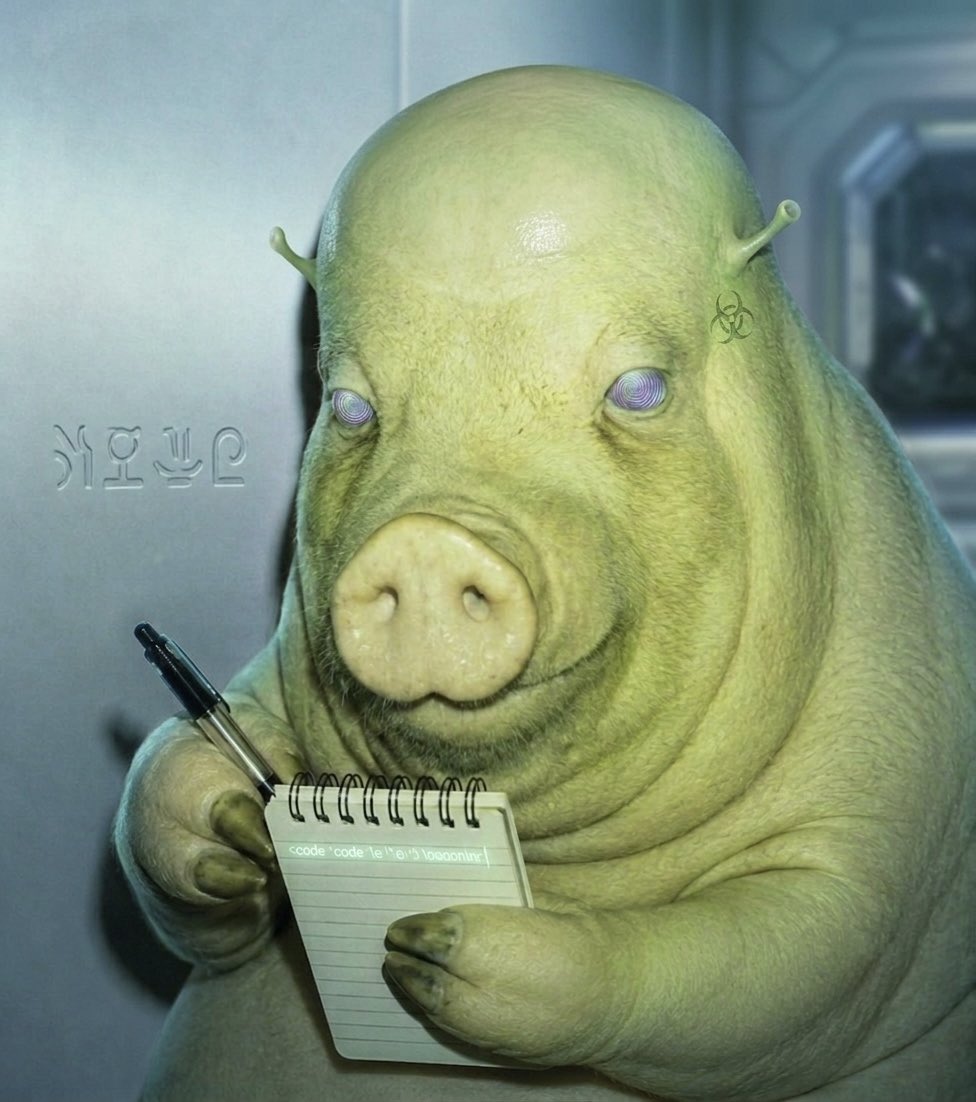 quinu23's tweet photo. @Nitrous_Warrior Alien wigger pig https://t.co/SGwovbtEPh