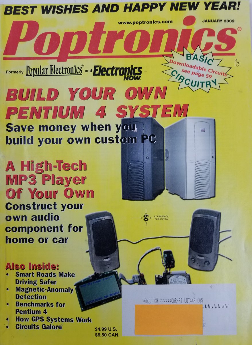 AggressiveFun's tweet photo. NEW LISTING! FREE SHIPPING! Poptronics Magazine January 2002 High-Tech MP3 Player Magnetic Detection GPS Sys https://t.co/OCkjKM72L0 #eBay via @eBay https://t.co/anZzUx7sCT